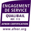 Logo Engagé Qualibail délivré par l'AFNOR